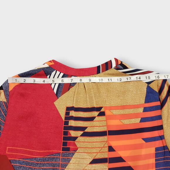 Diane Von Furstenberg Freya Silk Dress Multicolor Geo Colorblock Sz 10 Career - Picture 12 of 16